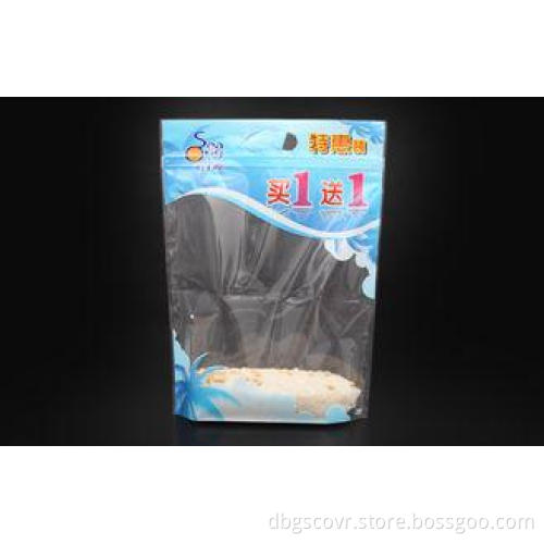 Transparent Stand Up Shop Handle Plastic Bags With Zipper
